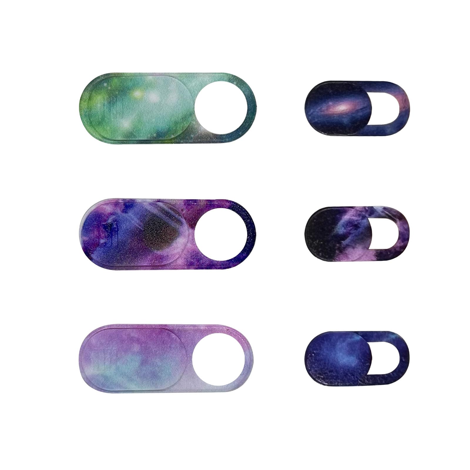 6-Pack Ultra Thin Webcam Cover Sliders - Privacy Protector for MacBook Pro, iMac, iPad Pro, Tesla Model 3/Y/X/S & Most Laptops/Tablets - Colorful Space Design - Perfect for Home Office, Online Classes & Video Conferencing
