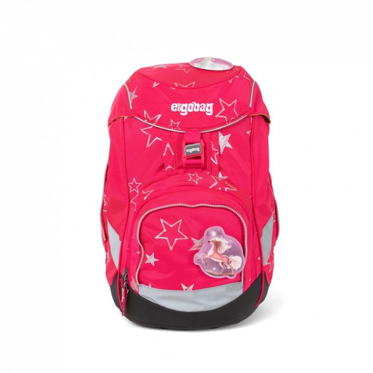 Ergobag 6-Piece School Backpack Set for Kids - Pink Stars Design, Lightweight & Durable, Perfect for Elementary Students, School Supplies, and Daily Use