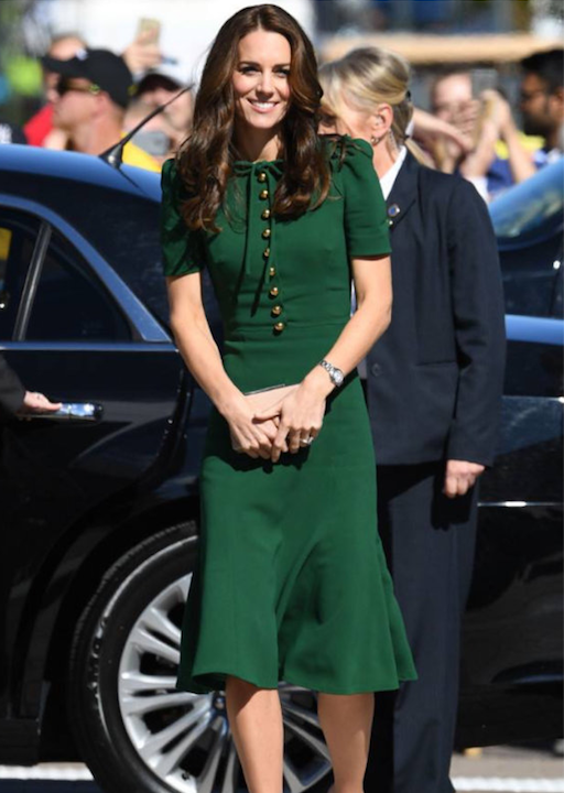 Elegant Green Kate Middleton Inspired Dress - Perfect for Weddings, Parties & Formal Events