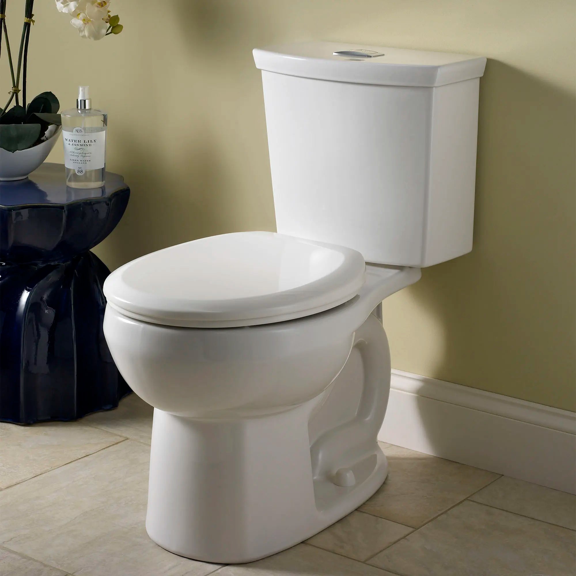 H2Option® Dual Flush Toilet - 1.28 GPF/4.8 LPF & 0.92 GPF/3.5 LPF Water Saving Round Front Standard Height Two-Piece Toilet (Seat Not Included) - Perfect for Eco-Friendly Homes & Water Conservation