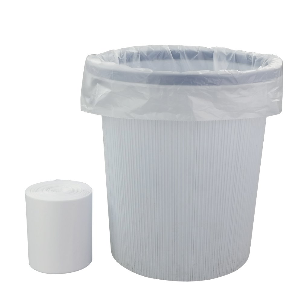 Ggbin 115 Counts 5 Gallon Trash Bags, White - Heavy Duty Kitchen & Bathroom Waste Bags for Small Trash Cans, Office & Home Use