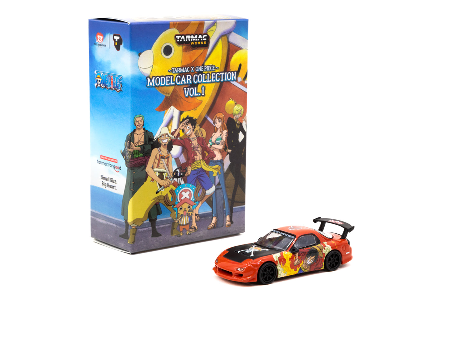 Tarmac Works x One Piece Model Car Collection VOL.1 - 6 Cars Set COLLAB64 | Anime-Themed Diecast Cars for Display & Collection | Perfect for Anime Fans, Car Enthusiasts & Gift Giving