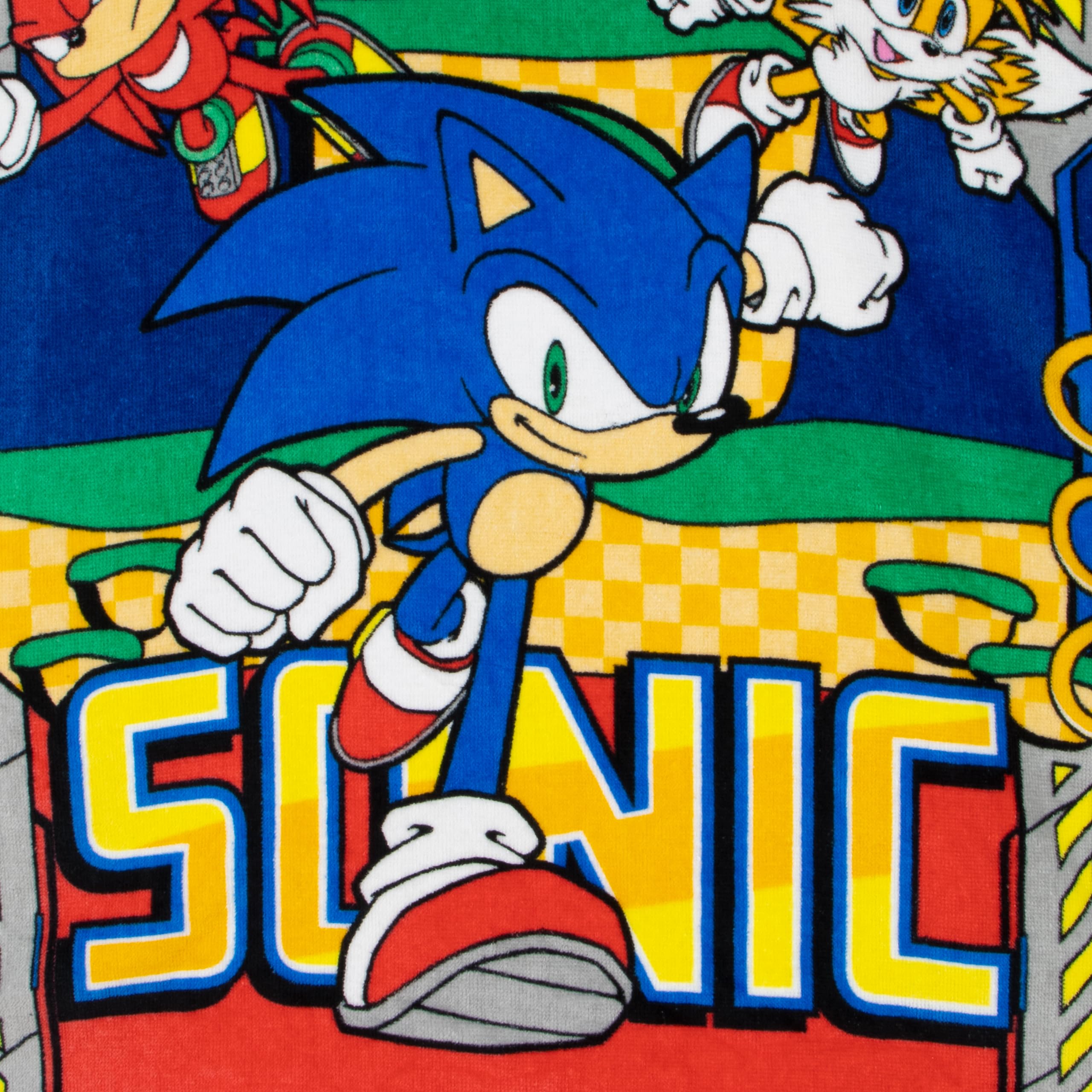 Sonic the Hedgehog Hooded Towel Poncho for Boys & Kids - Super Soft Bath Towel for Swimming, Beach & Playtime - One Size Fits All - Blue