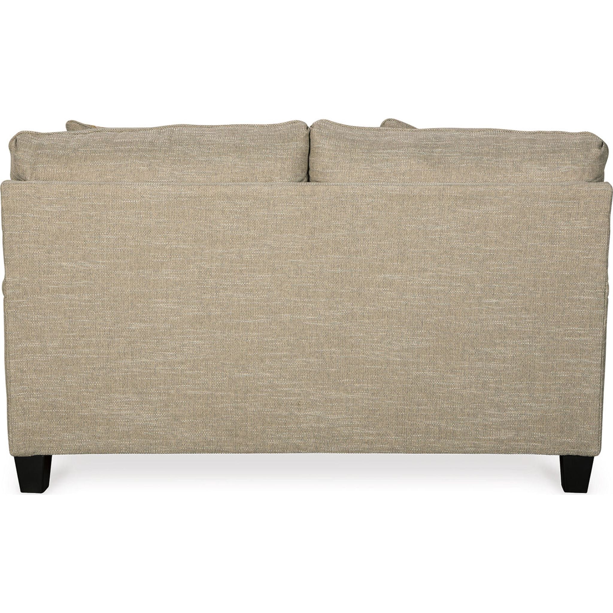 Almanza Loveseat in Wheat - Comfortable Two-Seater Sofa for Living Room, Lounge, or Office - Perfect for Small Spaces and Cozy Gatherings