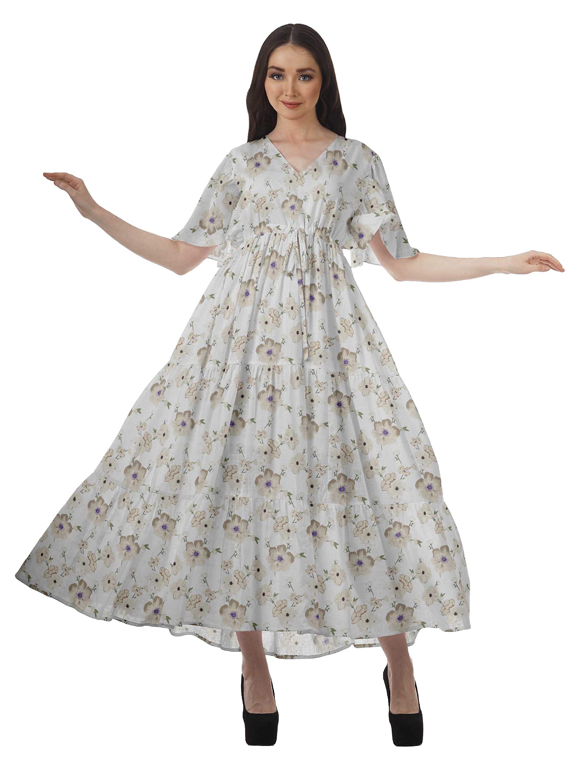 Moomaya Women's Printed Summer Dresses - Short Sleeve Party & Casual Sundress - Perfect for Beach Vacations, Garden Parties & Date Nights