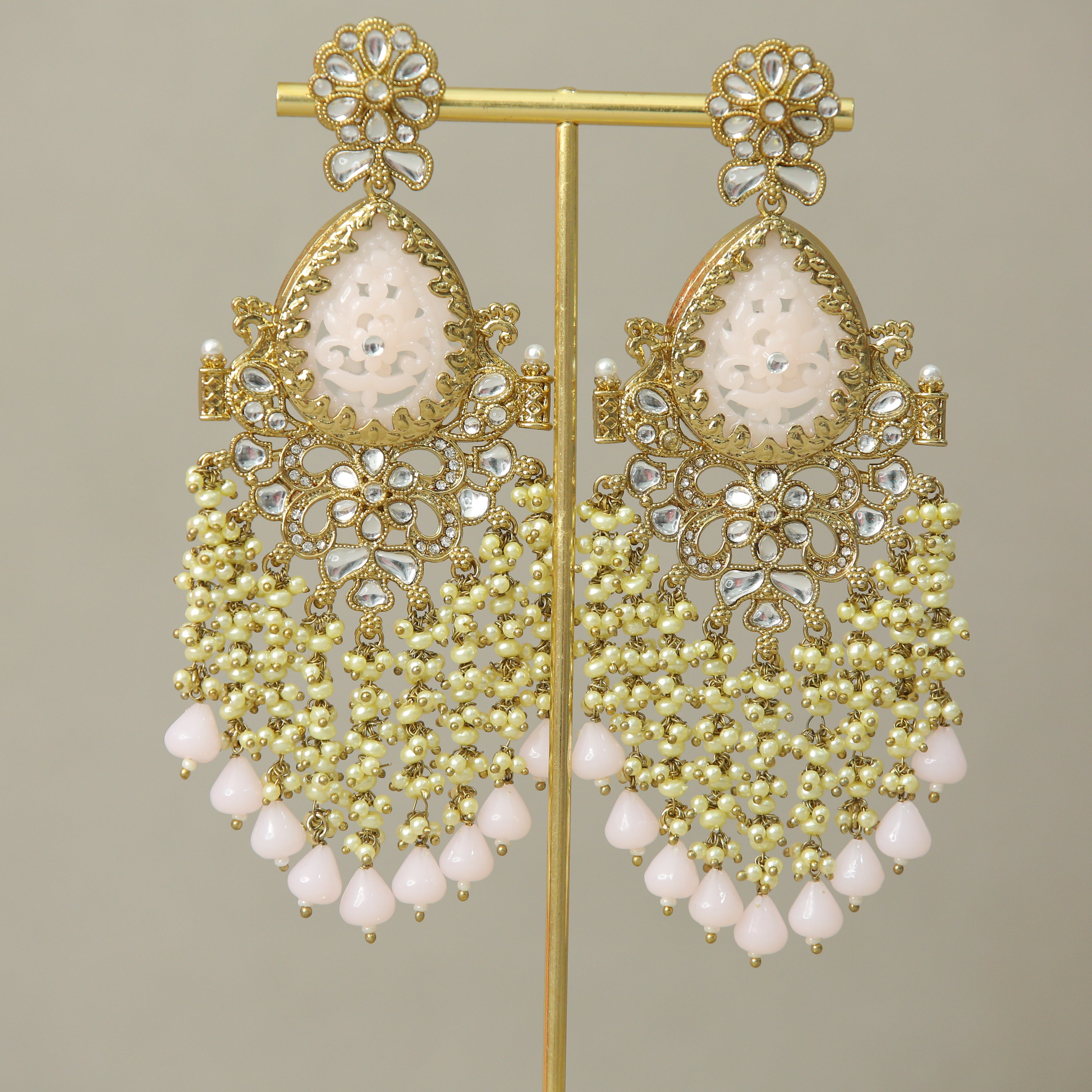 Exquisite Aaradhya Kundan Earrings for Women – Traditional Indian Jewelry for Weddings, Parties & Festive Occasions