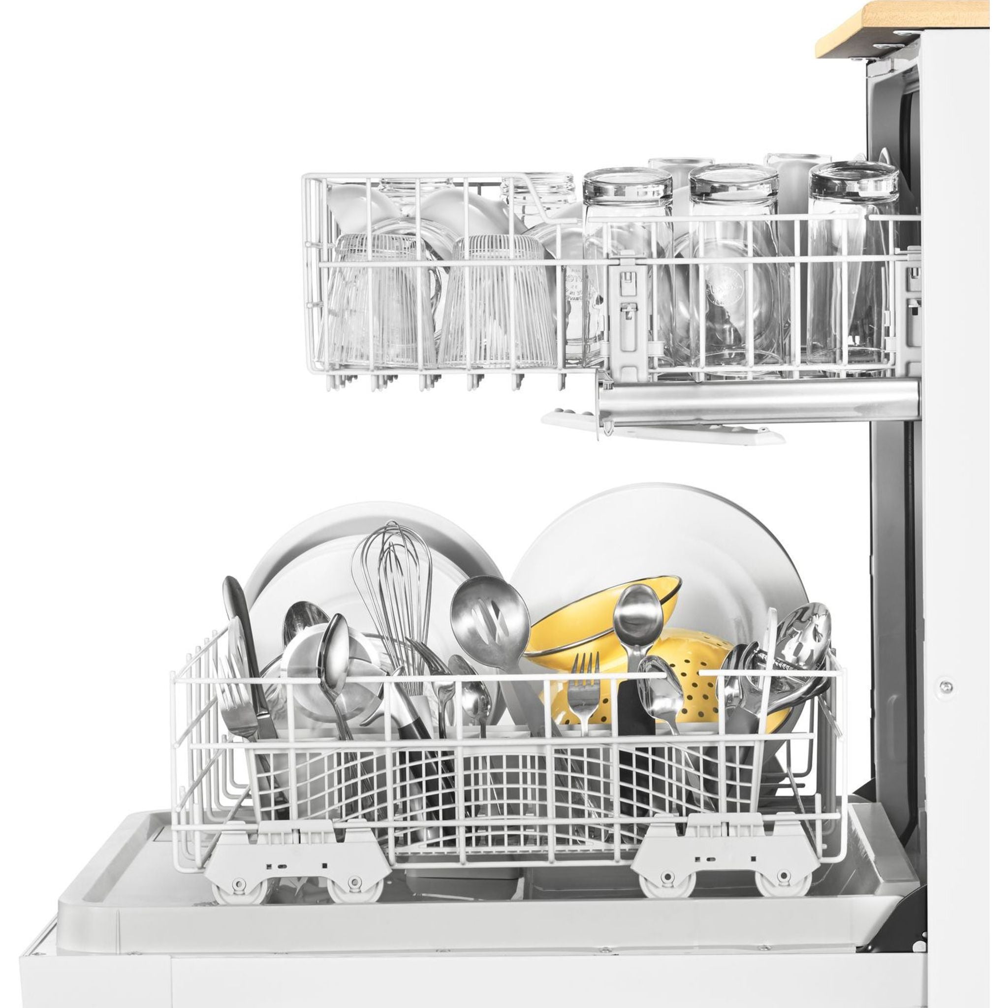 Whirlpool WDP370PAHW Portable Dishwasher with Plastic Tub - White | Compact & Energy Efficient for Apartments, RVs, and Small Kitchens