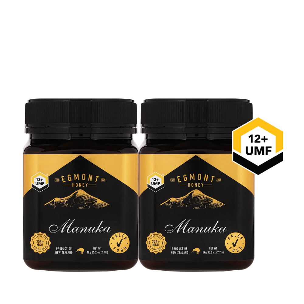 EGMONT UMF12+ Manuka Honey 1kg (2-Pack Bundle) - Premium Raw Honey for Immune Support, Digestion & Wellness - Perfect for Tea, Toast & Natural Remedies