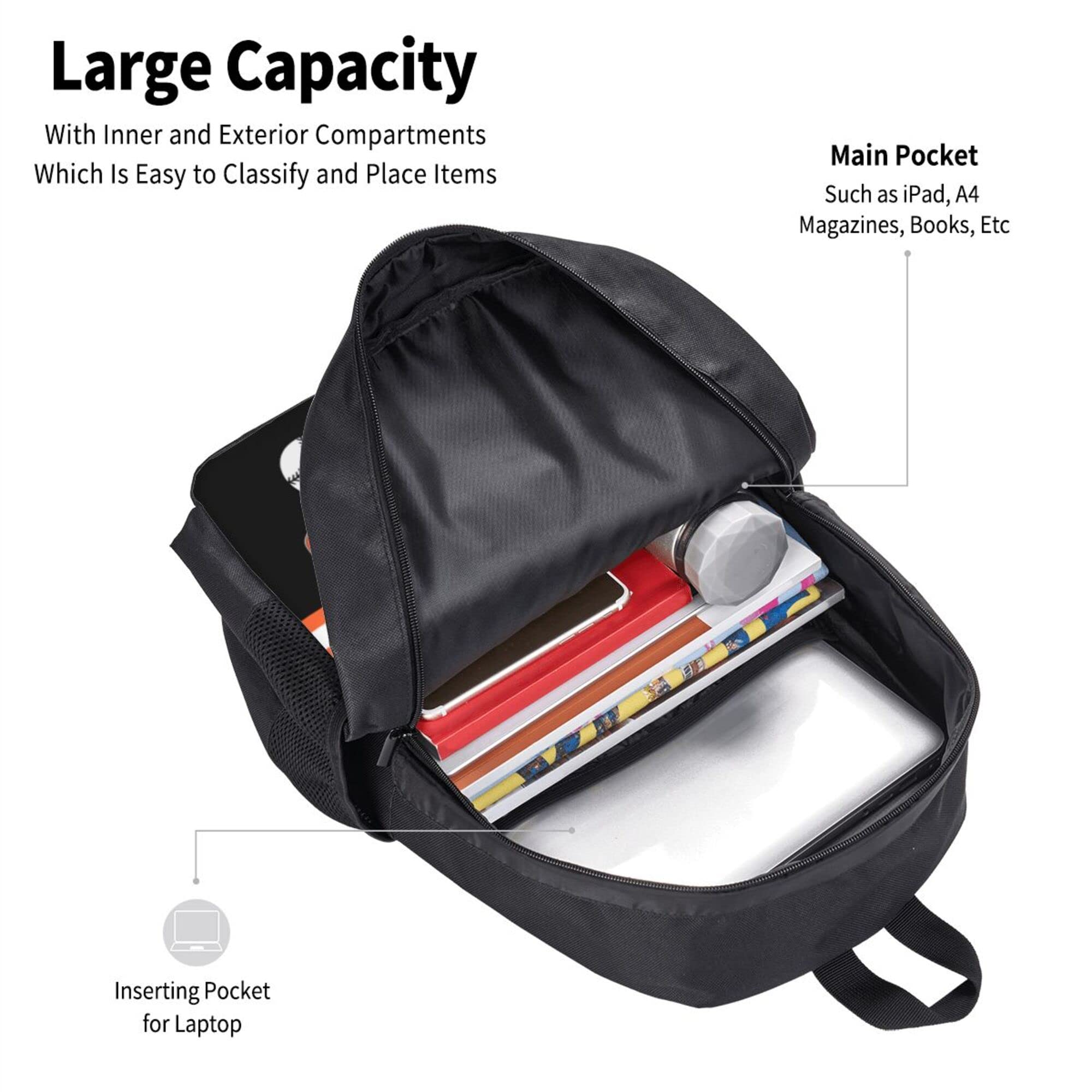 ANTKING San Francisco Backpack - High Capacity Customizable Name & Number Backpack for Kids, Men & Fans - Perfect for School, Travel & Sports Events