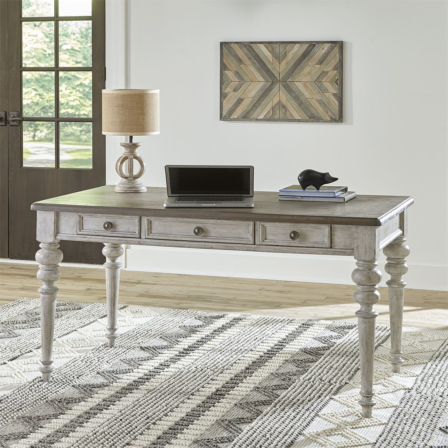 Heartland Writing Desk - Classic Wooden Home Office Desk with Drawers for Study & Work | Perfect for Small Spaces, Home Office & Dorm Rooms