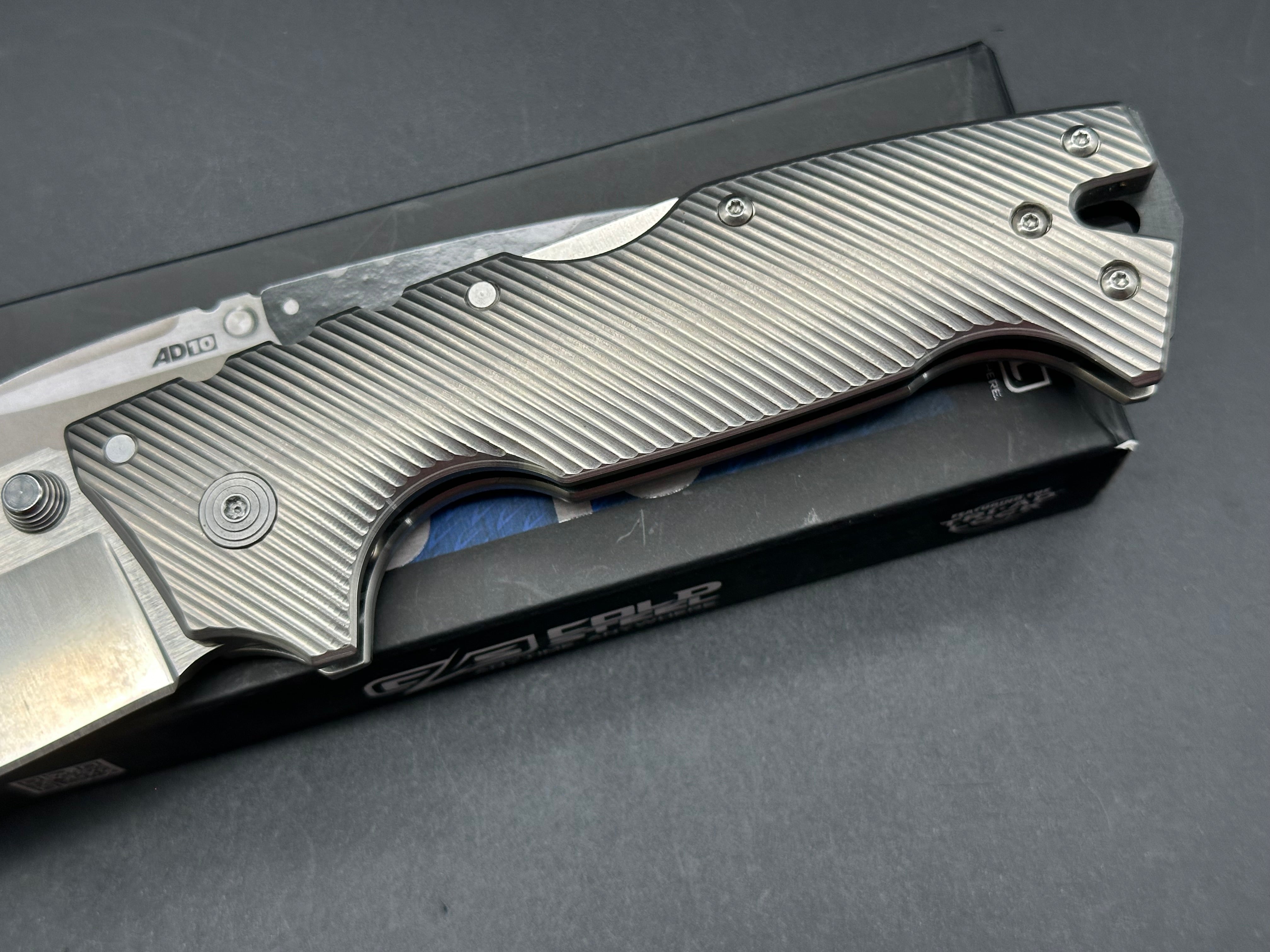 Cold Steel AD-10 Folding Knife with Titanium Scales & S35VN Steel Blade - EDC, Outdoor Survival, Hunting & Tactical Gear