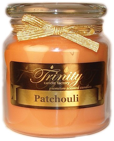 Trinity Candle Factory 18 oz Patchouli Soy Jar Candle - Handmade Traditional Aromatherapy Candle for Home Relaxation, Meditation & Spa Decor