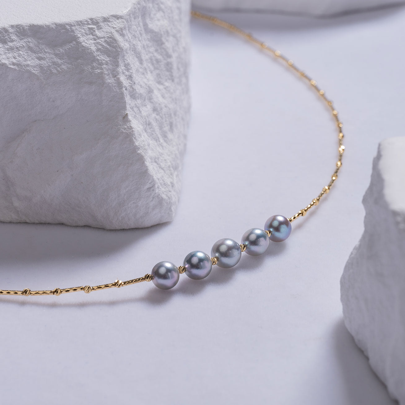 18K Solid Gold Akoya Pearl Necklace - Classic Elegant Jewelry for Women | Perfect for Weddings, Anniversaries & Special Occasions