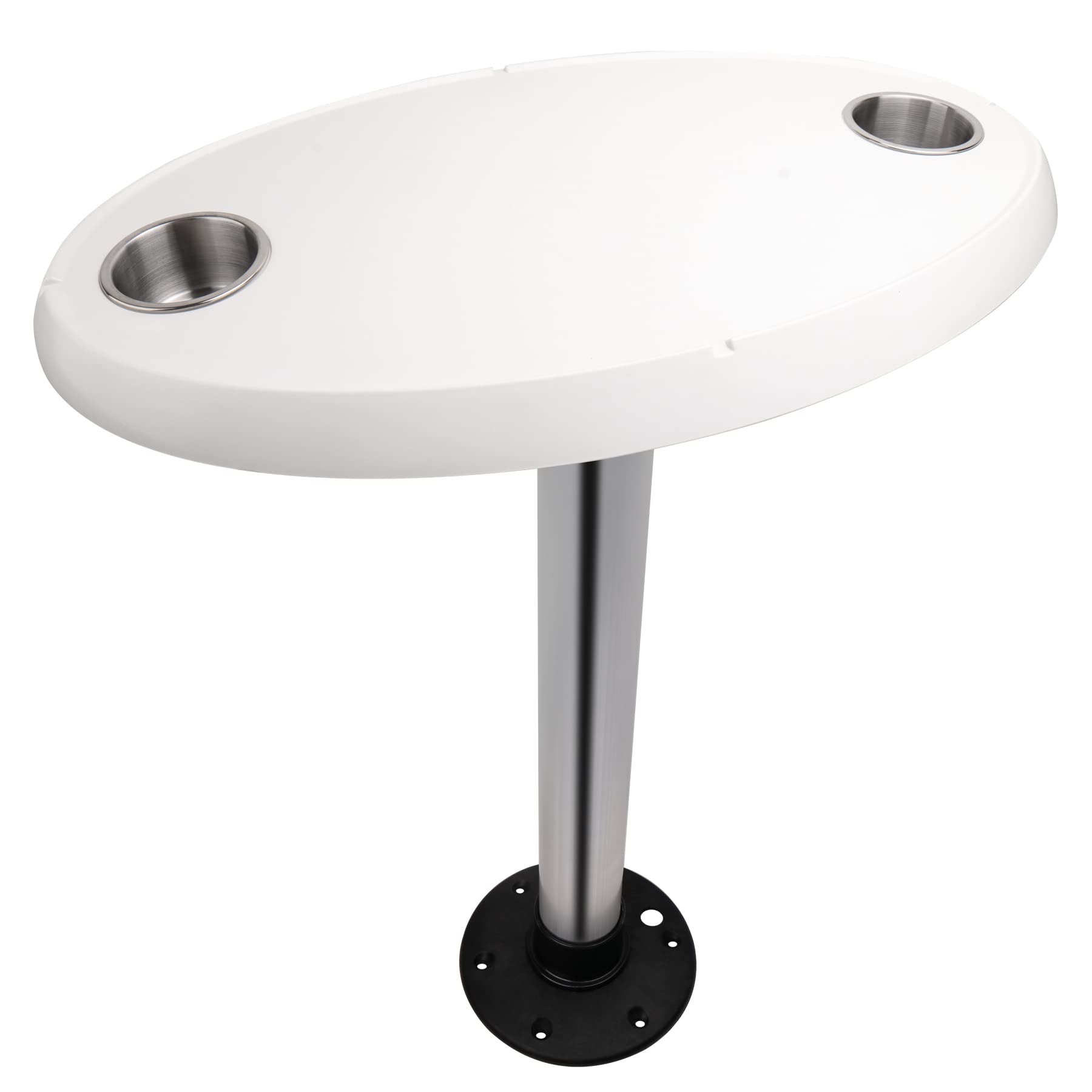 Hoffen Marine Thread-Lock Oval Table Package - Stainless Steel Silver Grey | Secure Boat & RV Furniture Fastening | Perfect for Marine, Outdoor & Camping Use