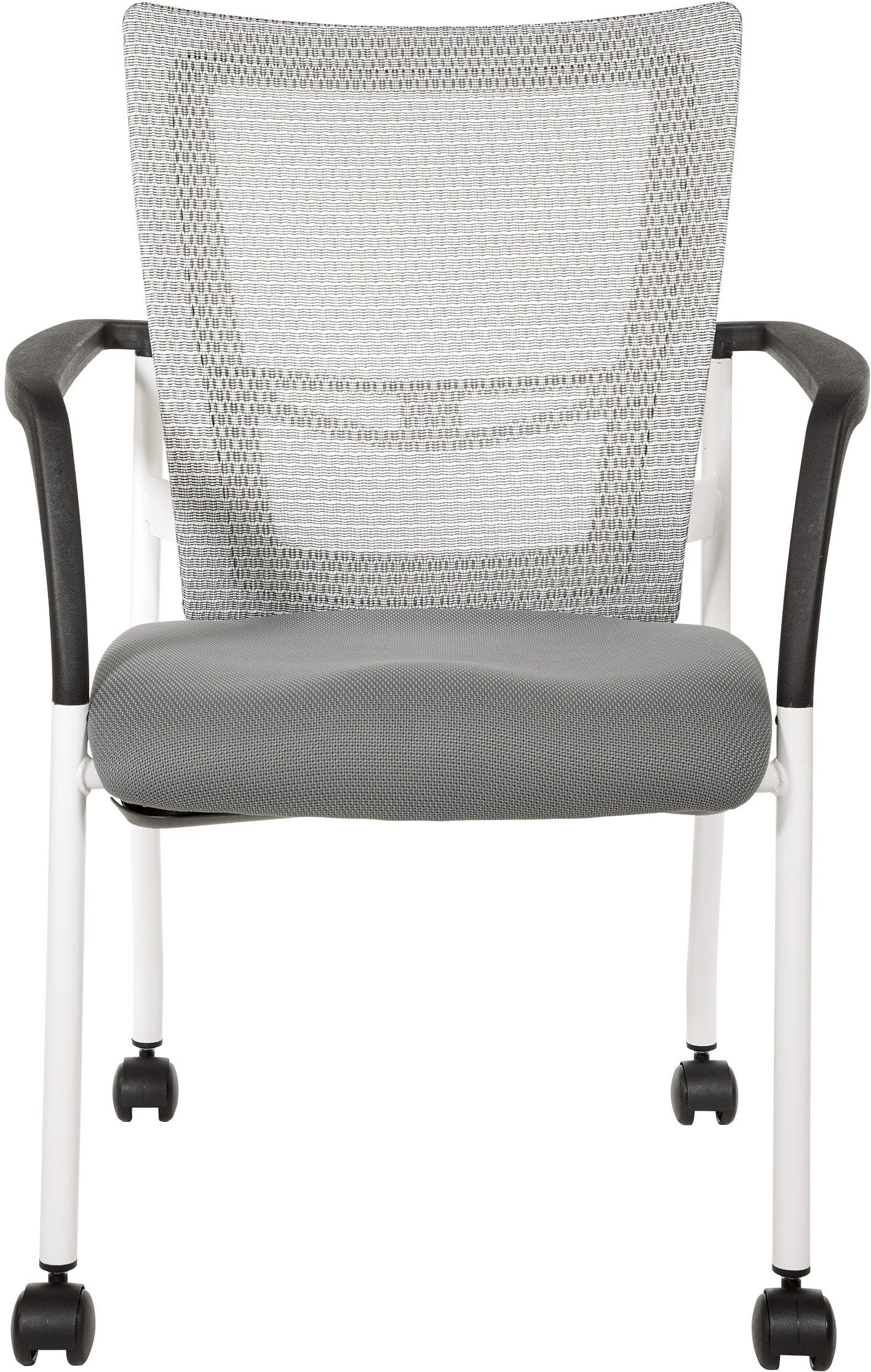 Office Star ProGrid® Mesh Back Visitor Chair with Casters - Ergonomic Office Guest Chair with Adjustable Height & Swivel Base [8840W] - Perfect for Reception Areas, Conference Rooms & Home Offices