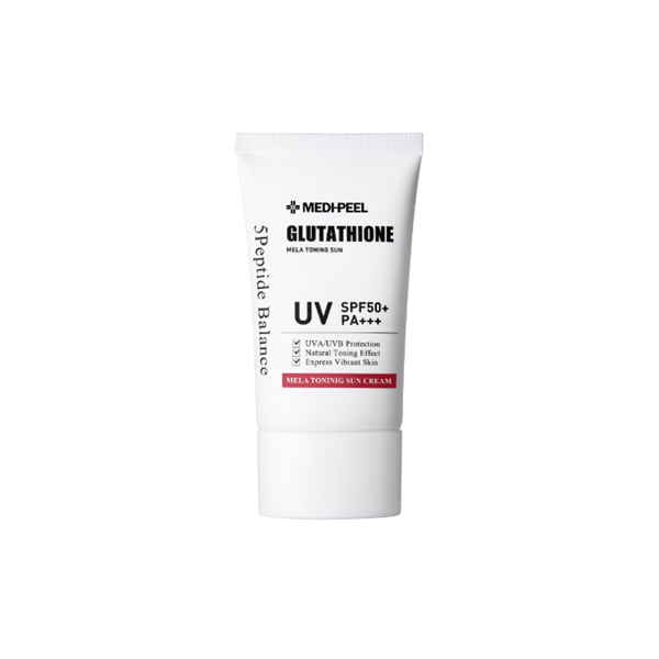 Medi Peel Intense Glutathione Mela Toning Sun Cream SPF50+ PA+++ - Brightening Sunscreen for Hyperpigmentation & UV Protection - Perfect for Daily Skincare & Outdoor Activities