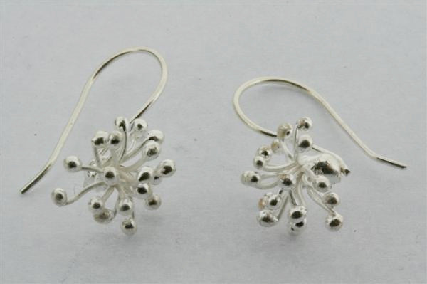 Agapanthus Flower Stud Earrings - 925 Sterling Silver Dainty Jewelry for Women - Perfect for Weddings, Parties & Everyday Wear