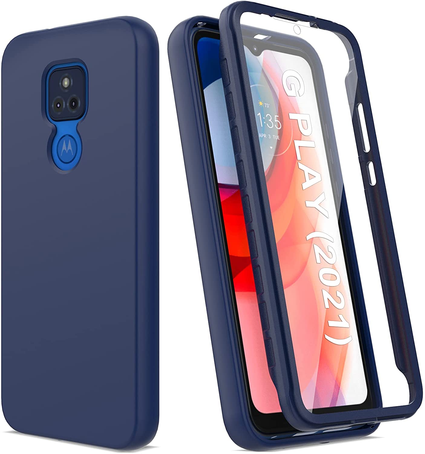 Shockproof Moto G Play Phone Case with Built-in Screen Protector - Durable Protective Cover for Everyday Use, Travel & Outdoor Activities