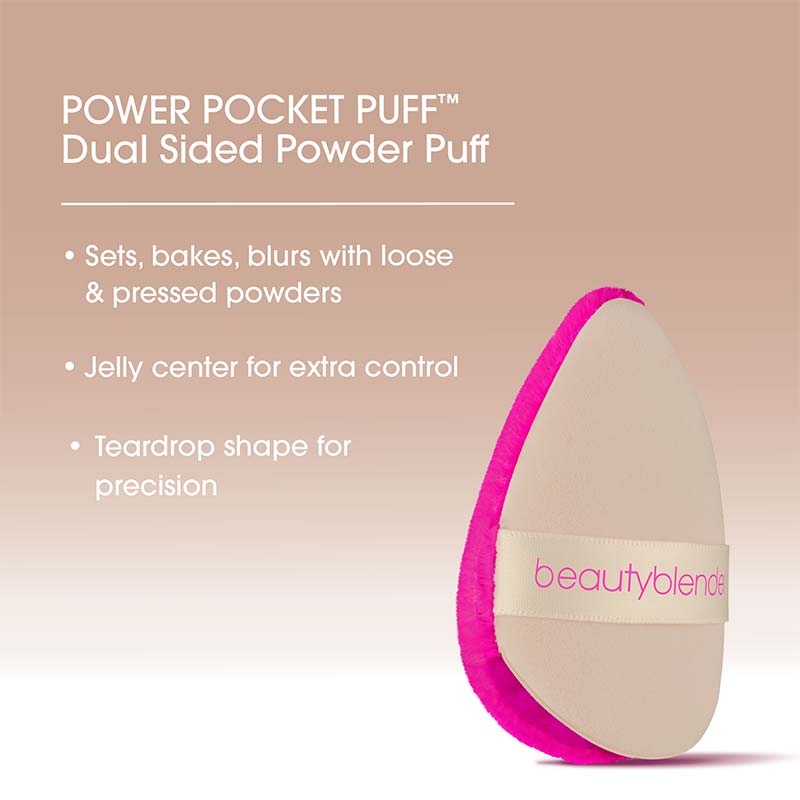 Beautyblender Power Pocket Puff™ - Makeup Sponge for Flawless Foundation & Concealer Application - Perfect for Travel & On-The-Go Touch Ups