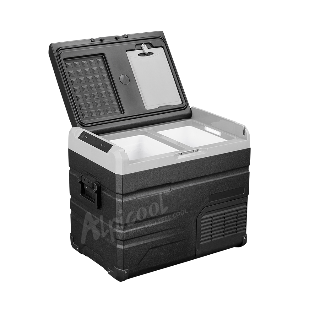 Alpicool TW45 12V/24V Portable Car Refrigerator Freezer - 45L Dual Zone Fridge for Camping, Road Trips & Outdoor Adventures - Compact & Energy Efficient for Cars, Trucks & RVs