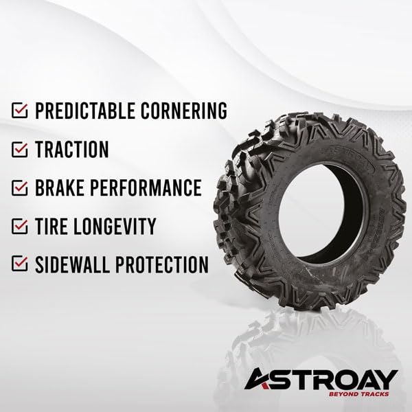 Atlas 29x9x14 UTV Tires - 6-Ply All-Terrain Off-Road Tires with Non-Directional Tread for Maximum Durability, Grip & Traction - Fits 14 Inch Rims - Perfect for Mud, Sand, Rocks & Trail Riding Adventures