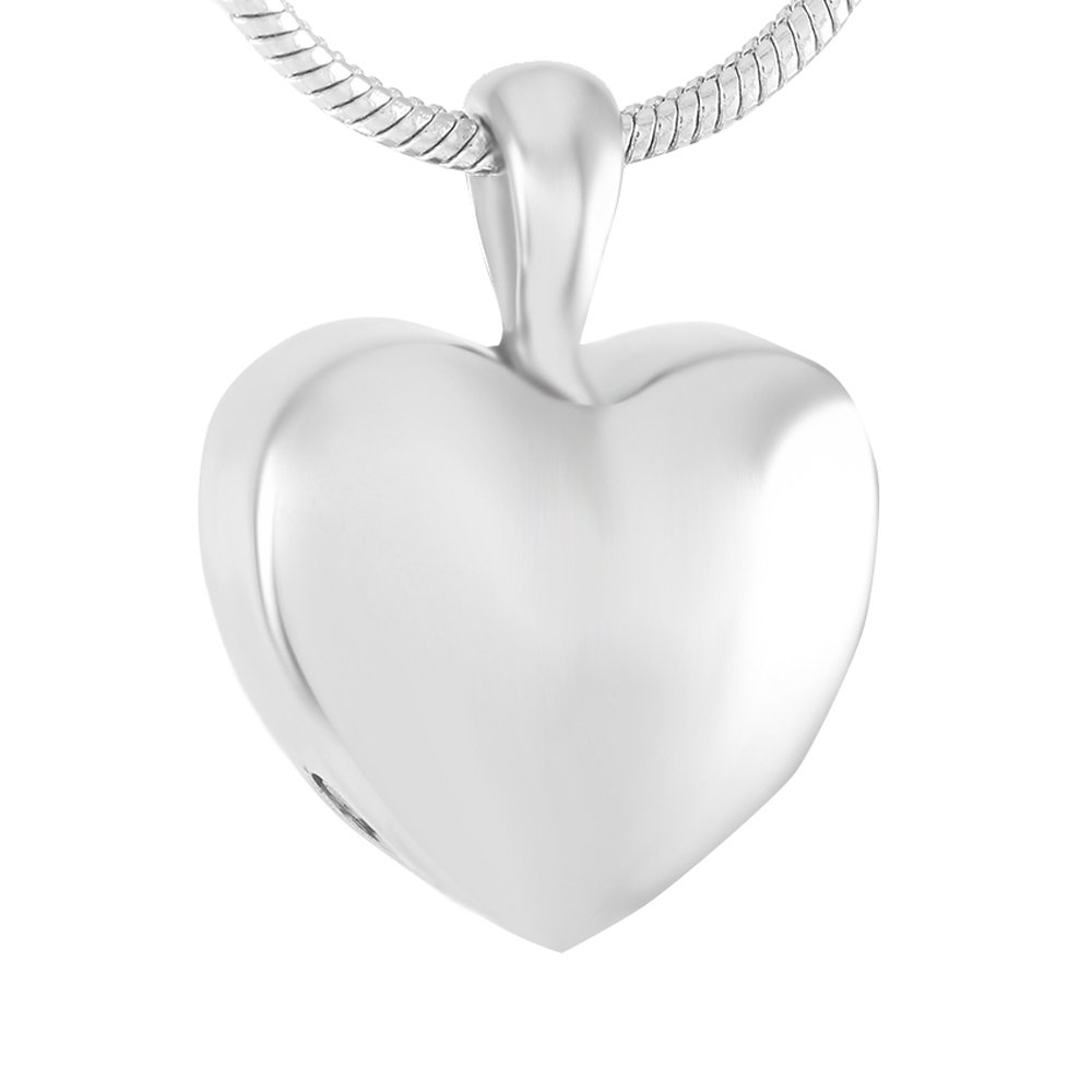 Elegant Cremation Jewelry for Ashes - Minimalist Heart Urn Pendant Memorial Necklace for Women & Men - Silver Keepsake with Gift Box & Fill Kit - Perfect for Honoring Loved Ones at Memorials, Funerals or Daily Wear