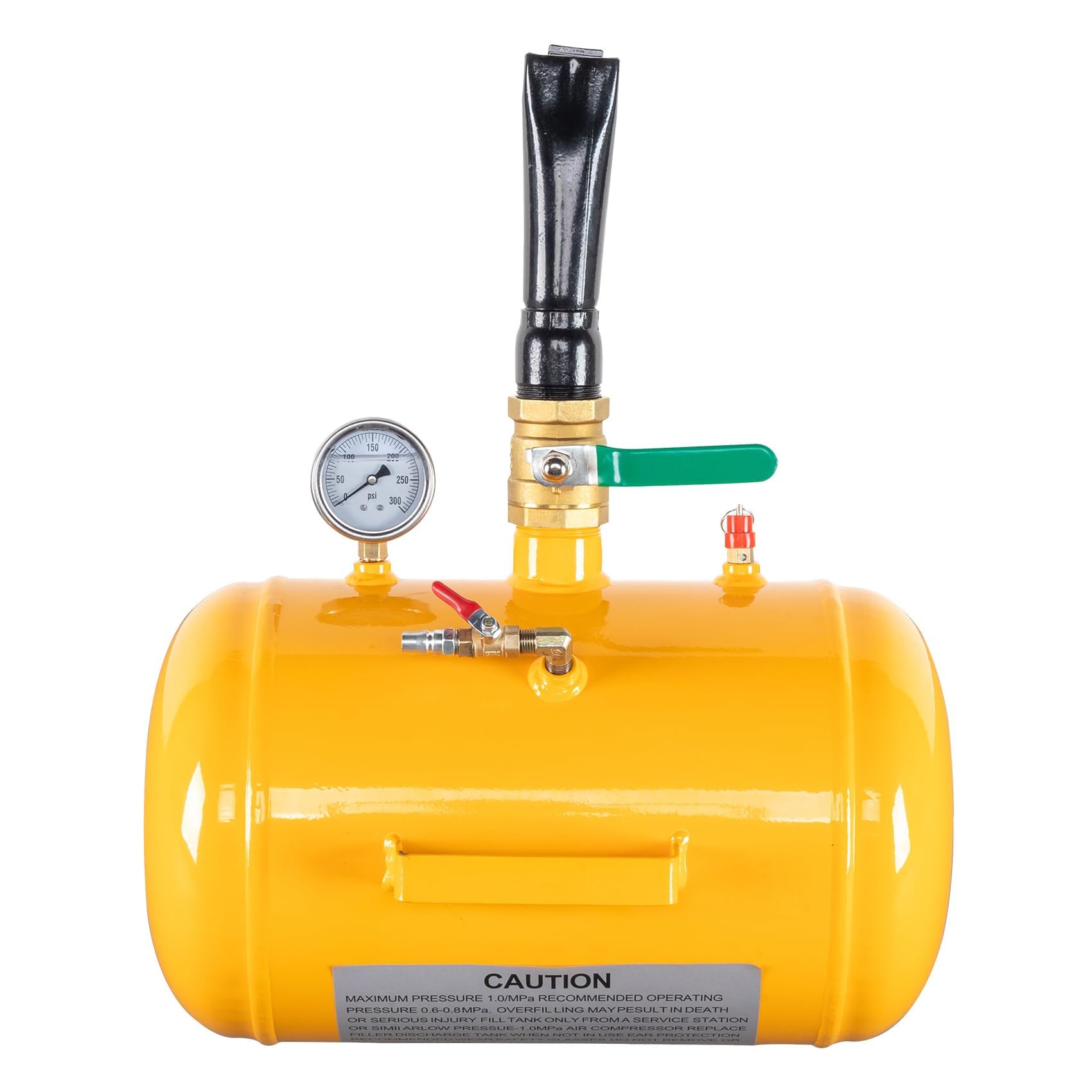 10 Gallon Compact High Air Bead Seater - Heavy Duty Tire Inflator Blaster for Truck & Tractor Tires | Fast Bead Setting Tool for ATV, UTV & Off-Road Vehicles | Ideal for Farm, Construction & Emergency Roadside Repairs (Yellow)