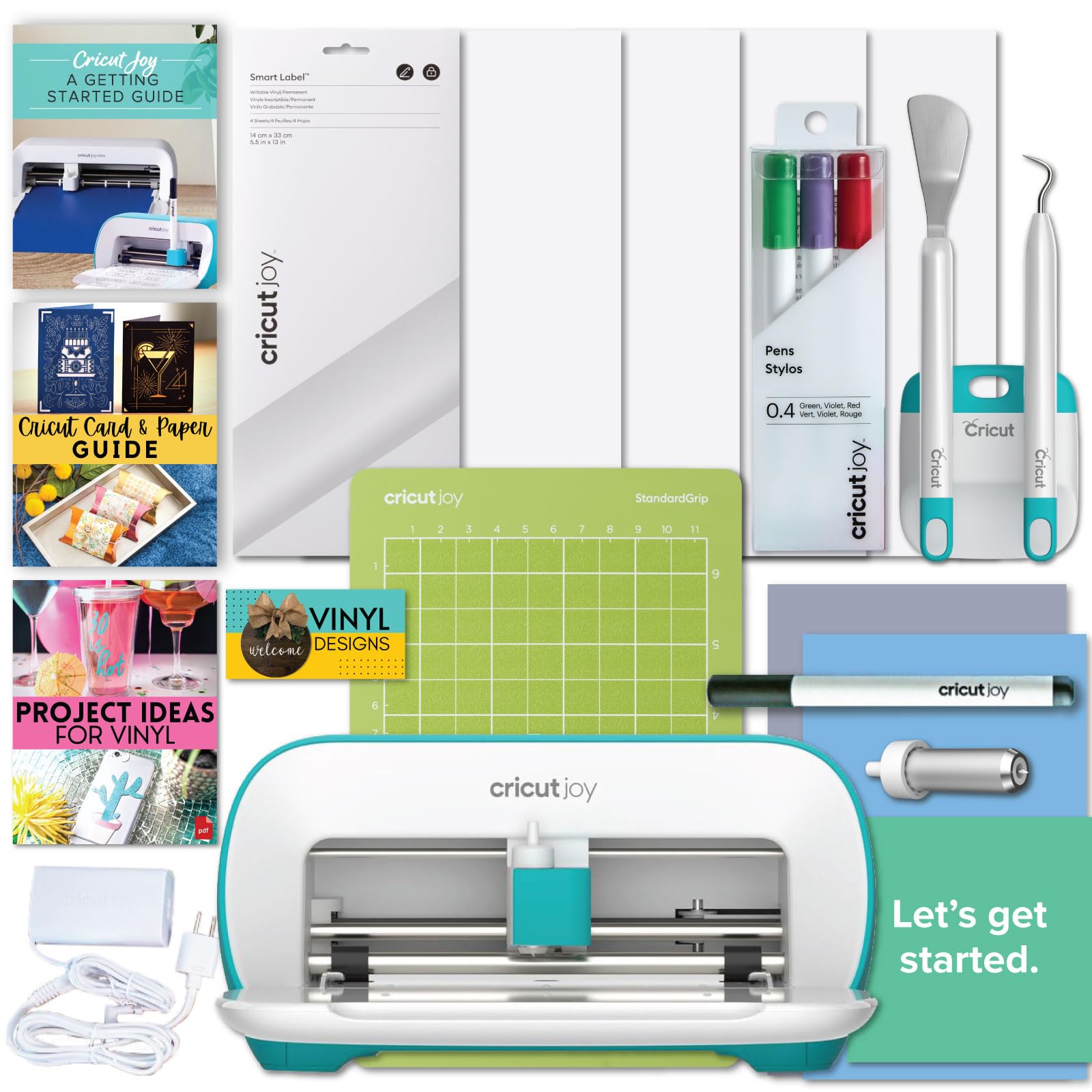 Cricut Joy Cutting Machine Bundle with Smart Label Vinyl, Pens & Tools - Portable DIY Craft Cutter for Home, Office & Classroom - Perfect for Scrapbooking, Gift Wrapping, Food Labeling & Organization Projects