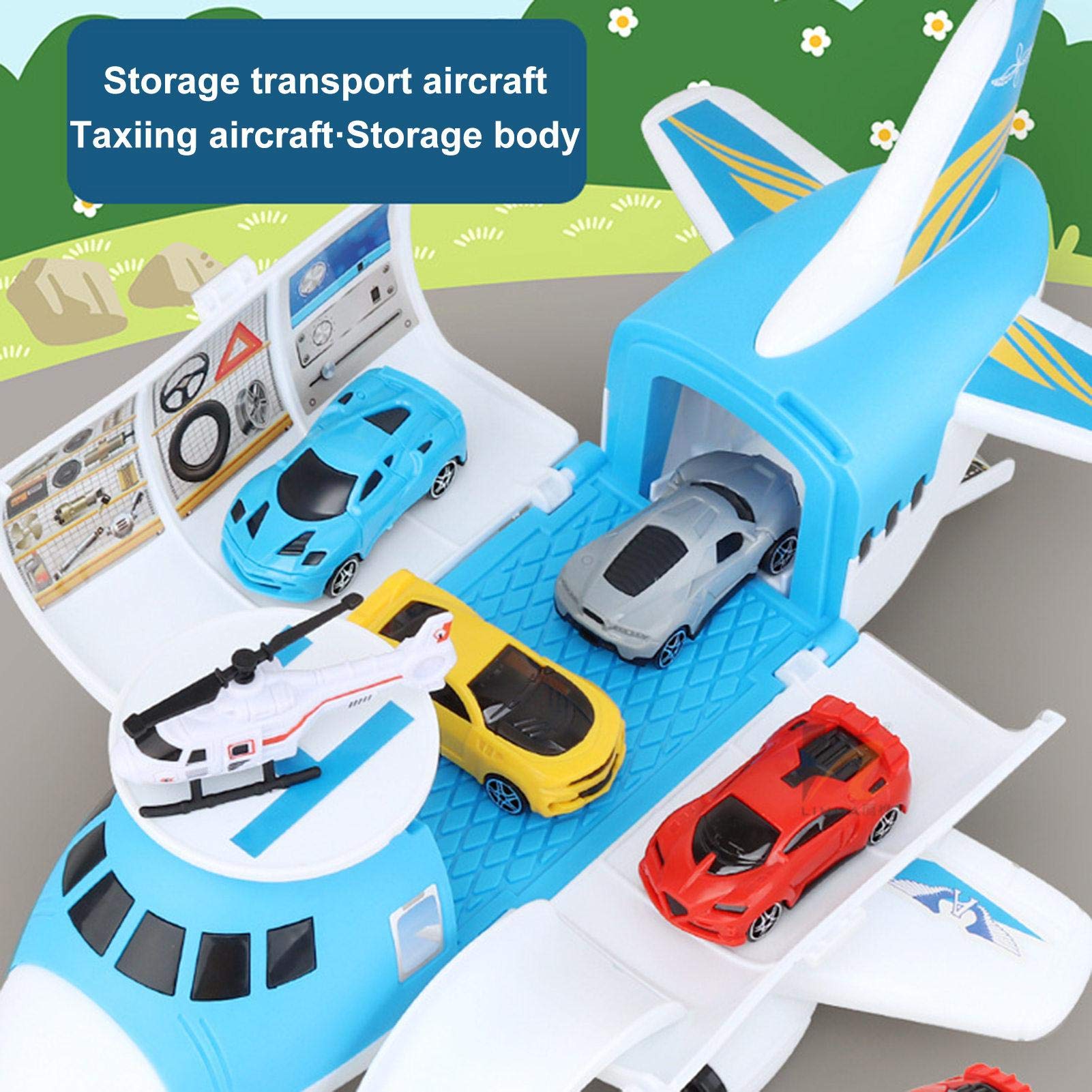 Courti Plane Toy Set - 12 PCS Airplane & Car Toys for Kids Ages 3-6 | STEM Learning Educational Toys for Toddlers | Perfect for Birthday Gifts, Preschool Playtime & Travel Activities