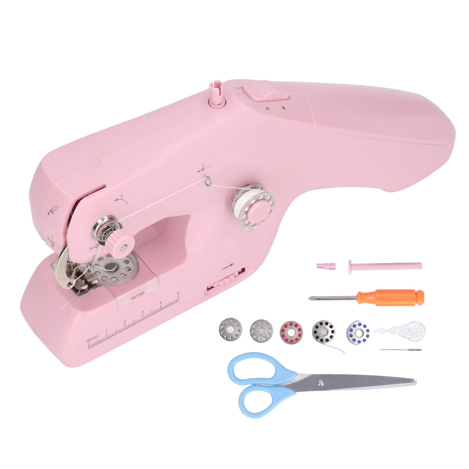 Shanrya Portable Handheld Sewing Machine - Mini Electric Sewing Kit with Dual Power Supply (Battery & USB) for Home Use, Quick Fabric Repairs & DIY Crafts - Perfect for Clothes Mending, Quilting, and Travel Sewing Needs