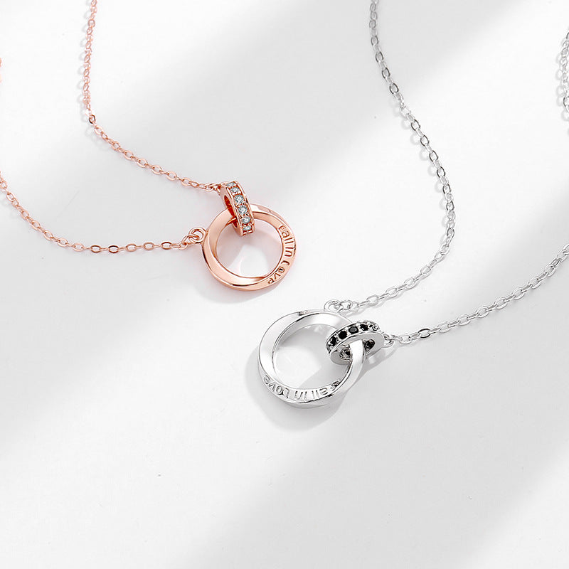 All in Love Couple's Matching Necklace Set - Romantic Valentine's Day Jewelry Gift for Couples | Perfect for Anniversaries, Weddings & Date Nights
