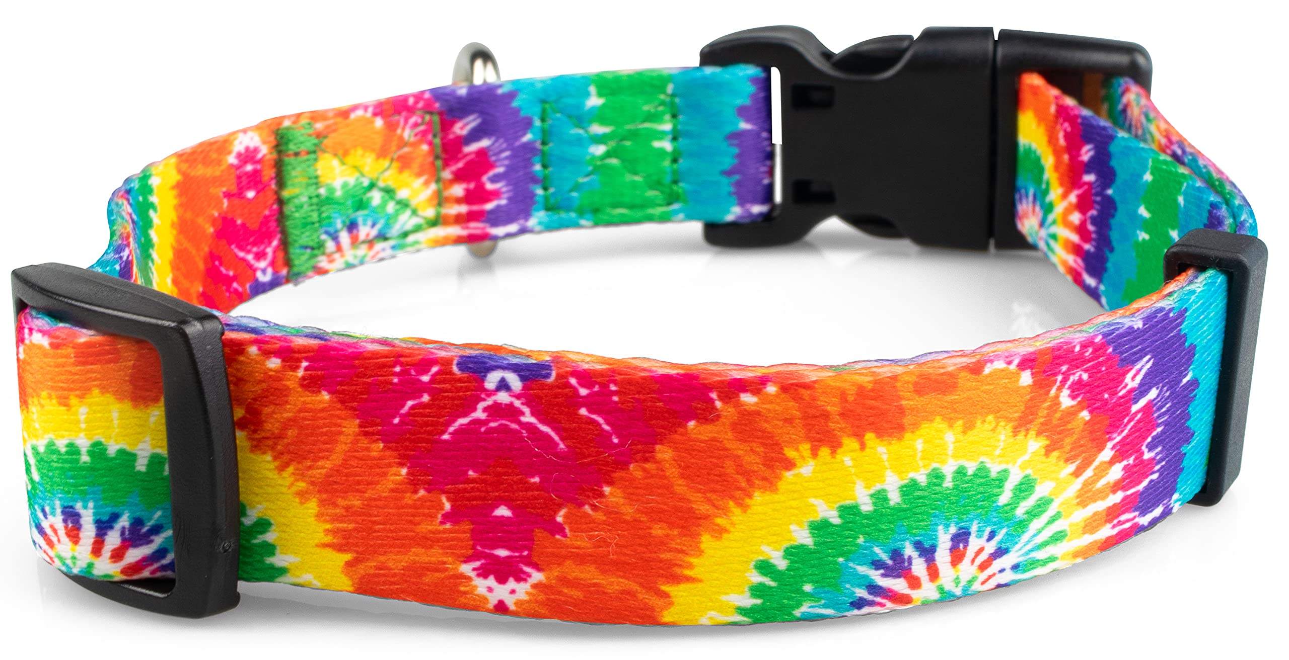 Limeloot Tie Dye Dog Collar for Large Dogs - Adjustable Pet Collar for Small, Medium & Large Breeds - Perfect for Daily Walks, Training & Outdoor Adventures