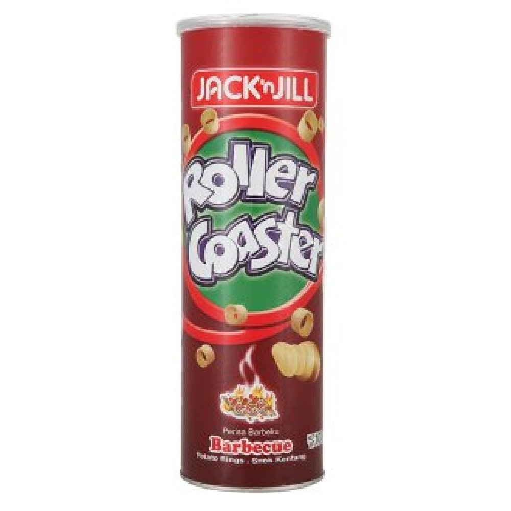 Jack 'n Jill Roller Coaster Potato Rings 100g - BBQ Flavor (Pack of 9 Cans) | Crunchy Snack for Parties, Movie Nights & Road Trips