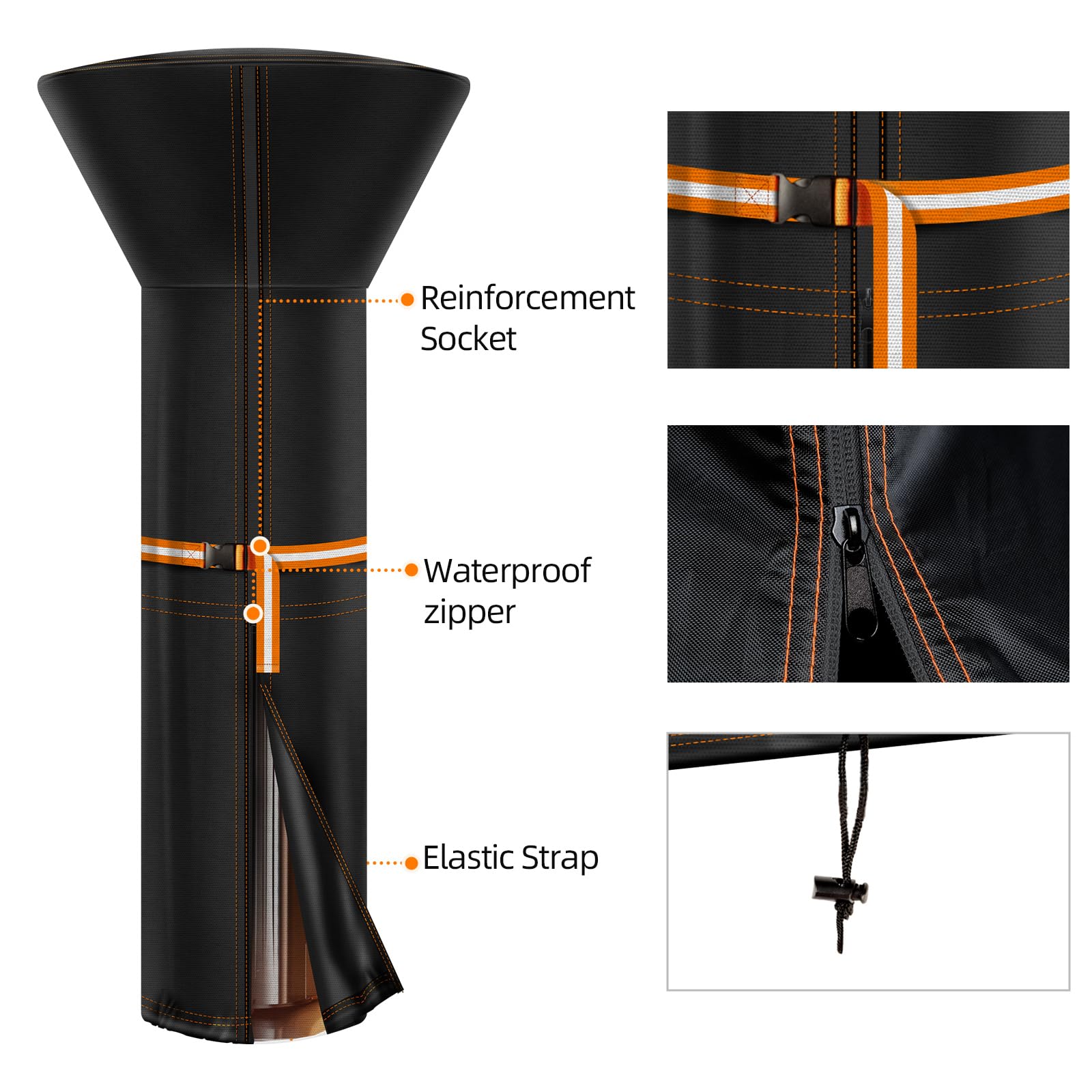 **Heavy Duty 420D Oxford Waterproof Patio Heater Cover - 87