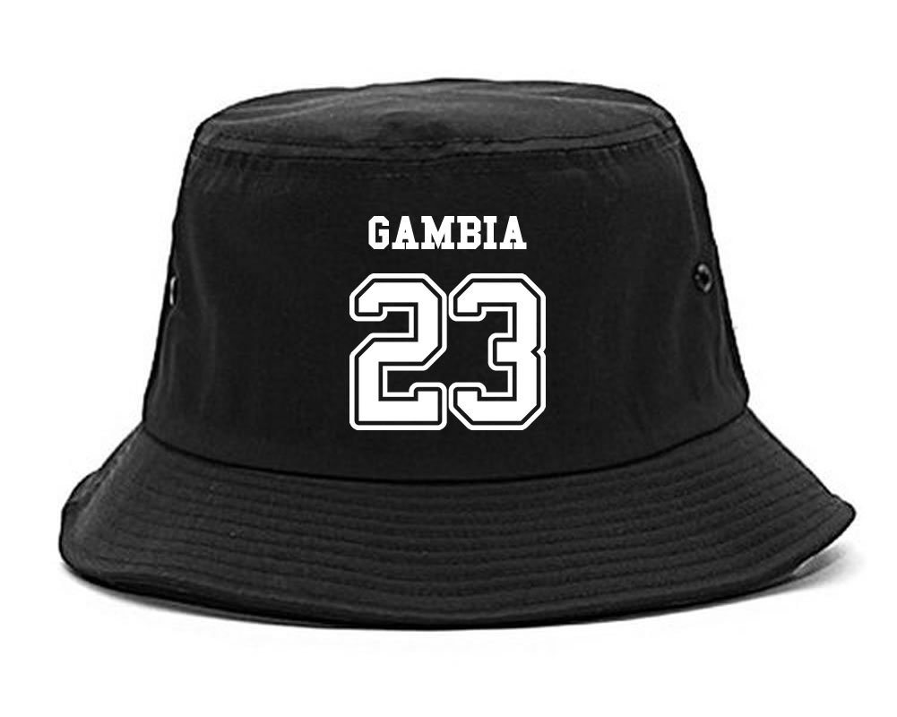 Gambia 23 Team Sport Style Jersey Bucket Hat - Unisex Adjustable Cotton Baseball Cap for Soccer Fans, Streetwear & Outdoor Activities
