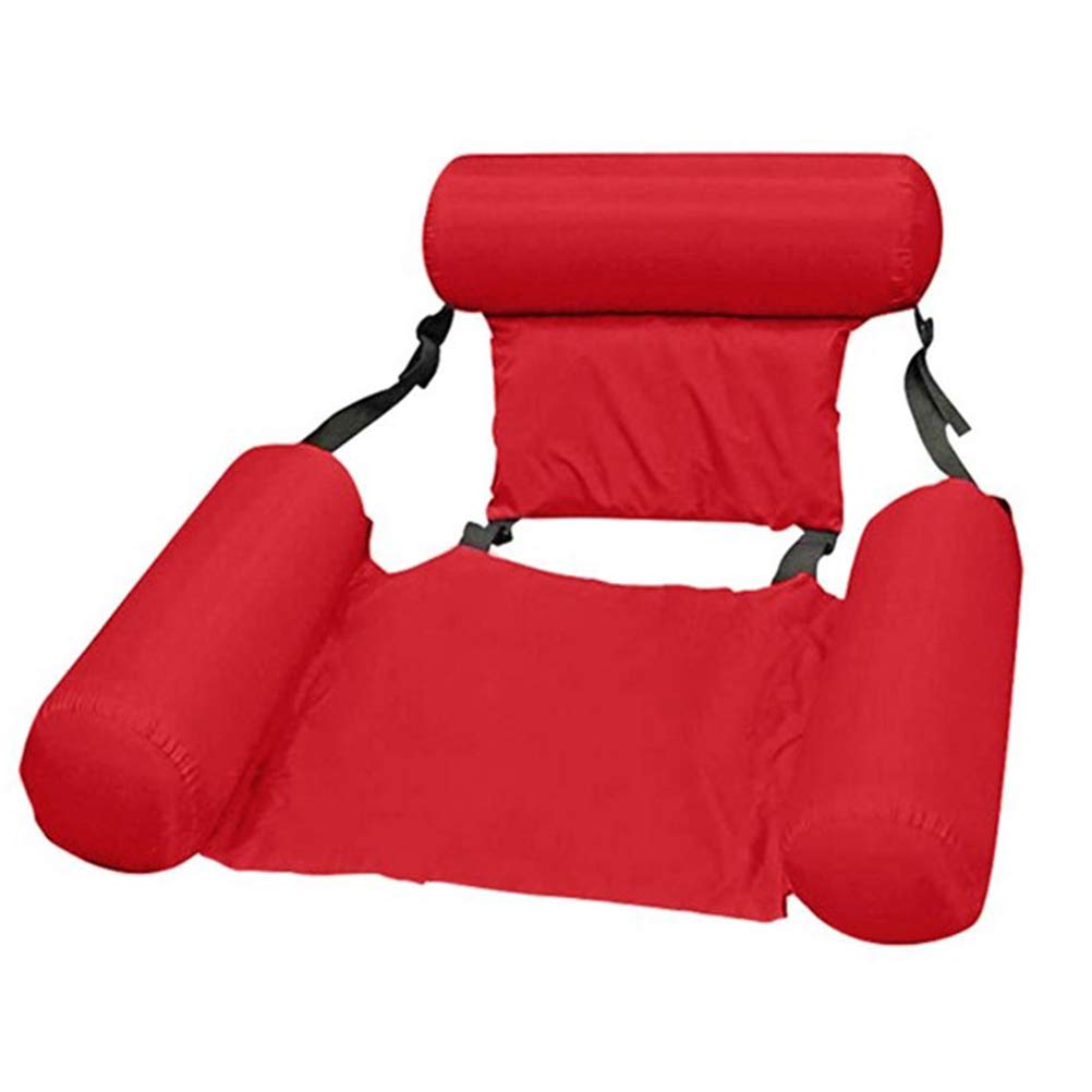 Swimming Pool Inflatables Hammock - Floating Lounge Chair Mat Bed for Adults & Kids, Comfortable Inflatable Raft with Cup Holder, Perfect for Pool, Beach, Lake, and Summer Water Relaxation