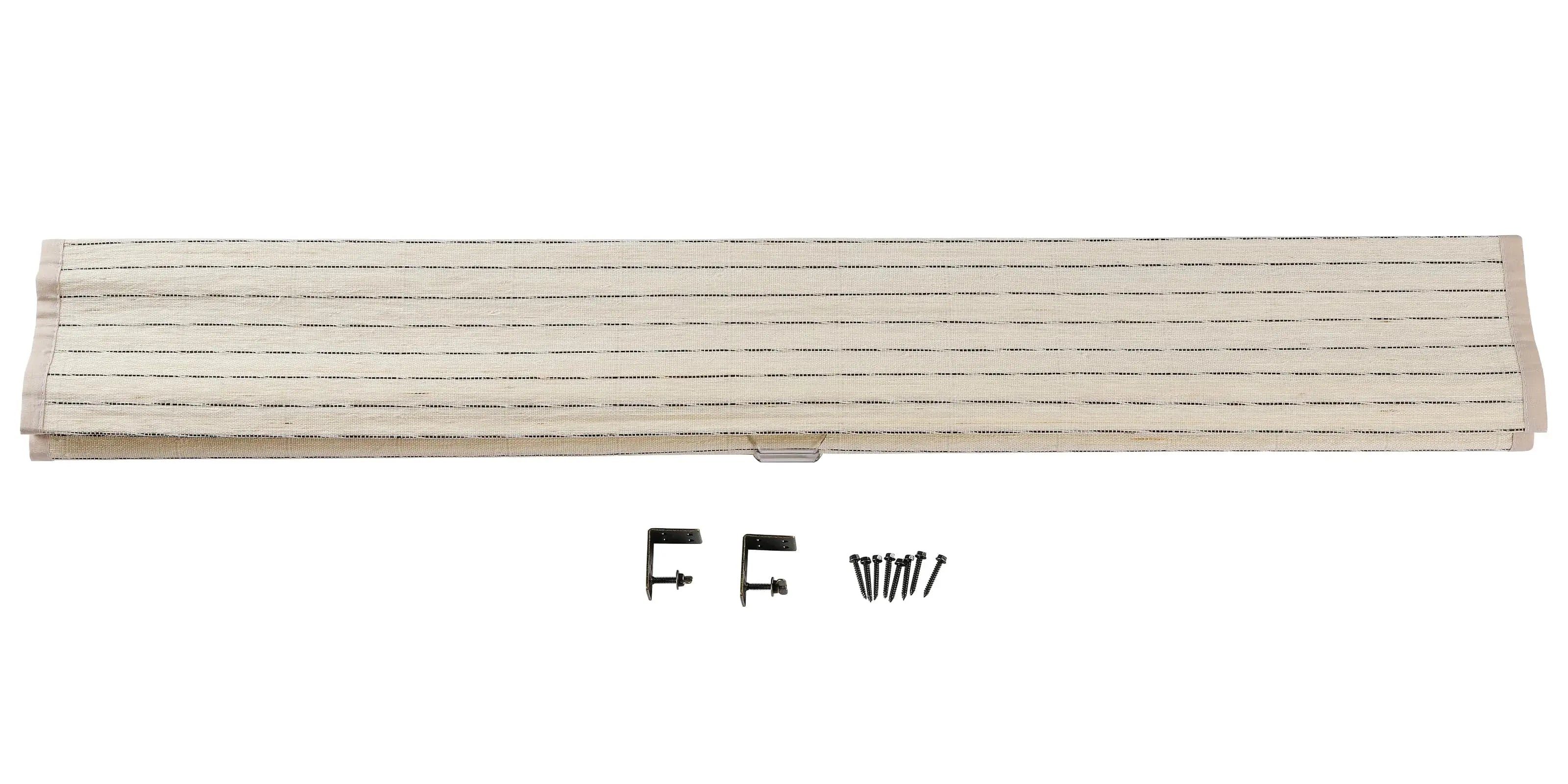 Natural Ramie Bamboo Woven Window Shade - Beige White Color for Living Room, Bedroom & Office Privacy