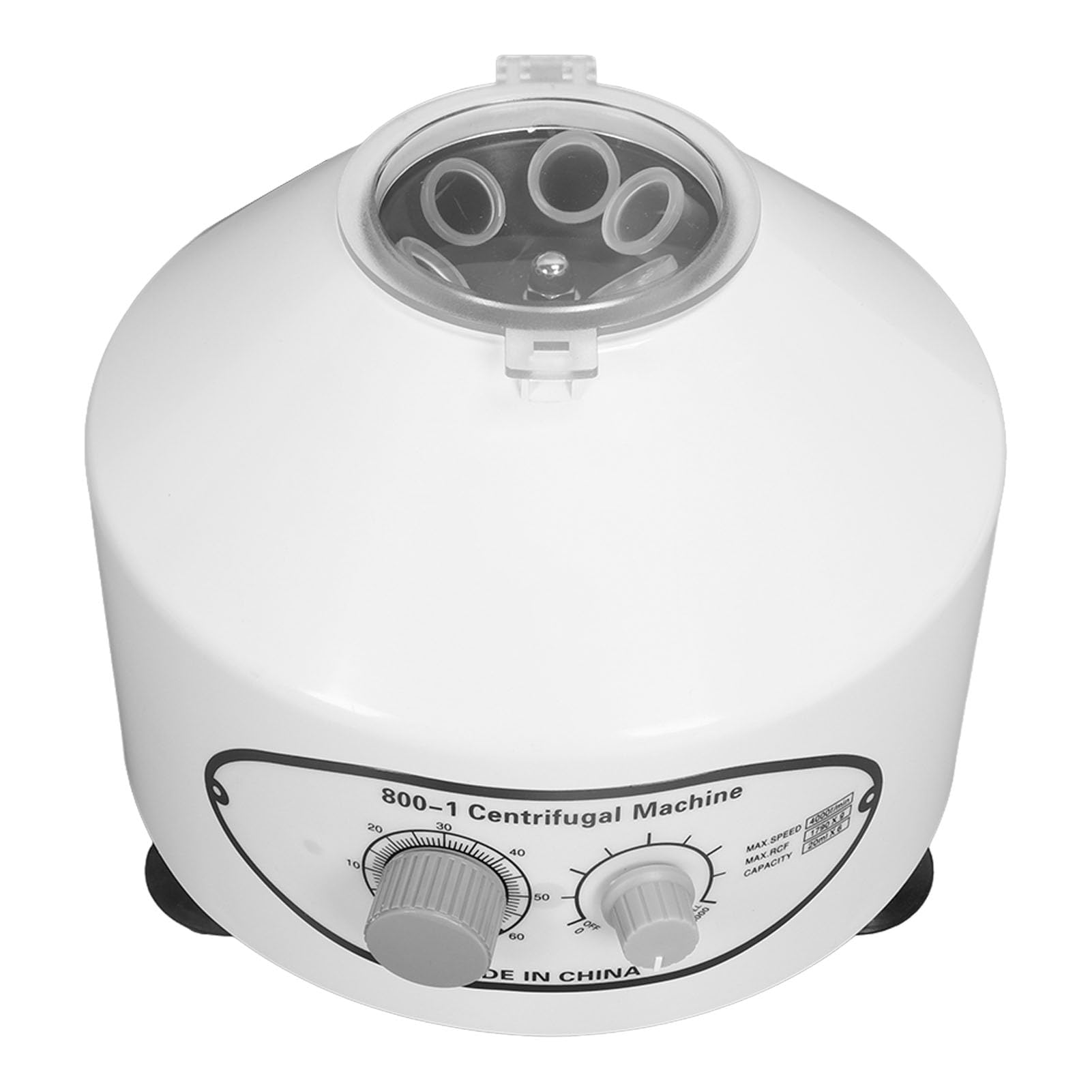 High Speed 4000rpm Benchtop Centrifuge Machine with Timer & Speed Control - 20ml x 6 Capacity Electric Lab Centrifuge for DNA, Blood Sample Separation - Ideal for Medical, Research & Laboratory Use