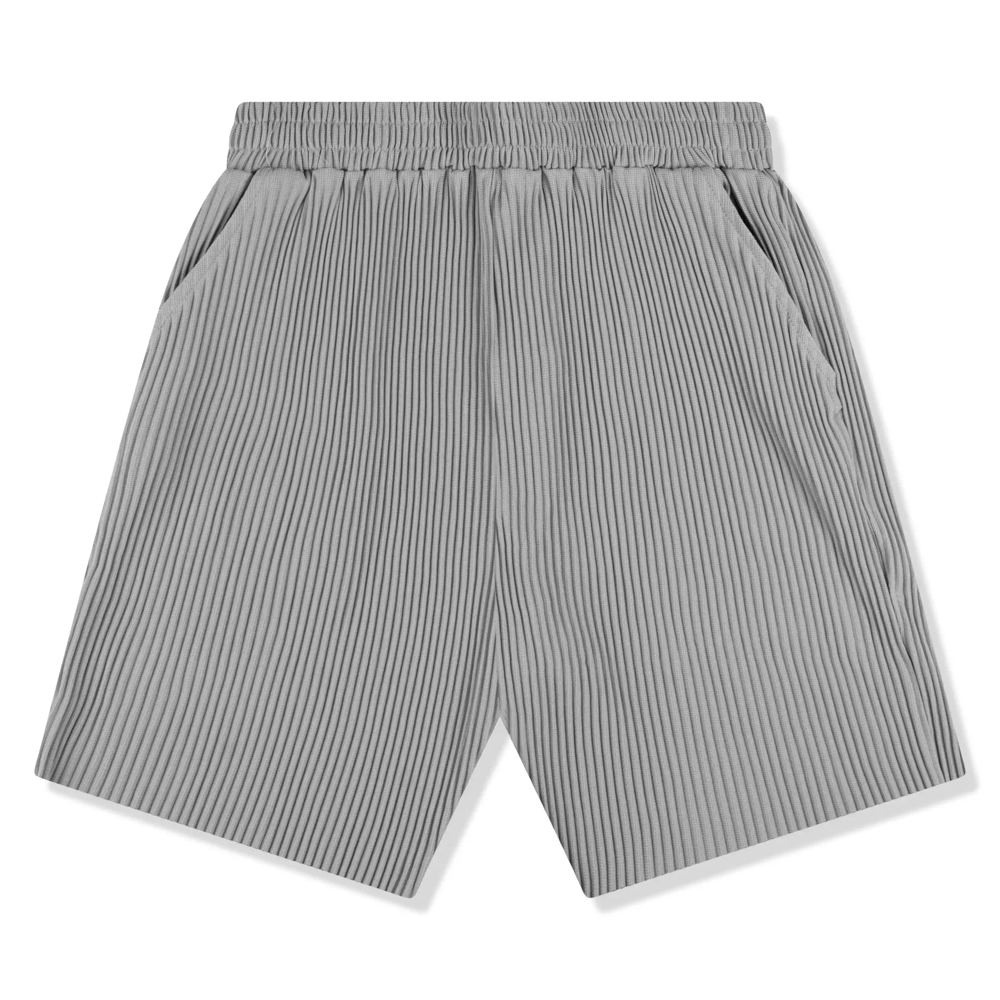 Belier Pleated Light Grey Shorts for Women - High Waisted Casual Summer Shorts | Perfect for Beach, Travel, and Everyday Wear