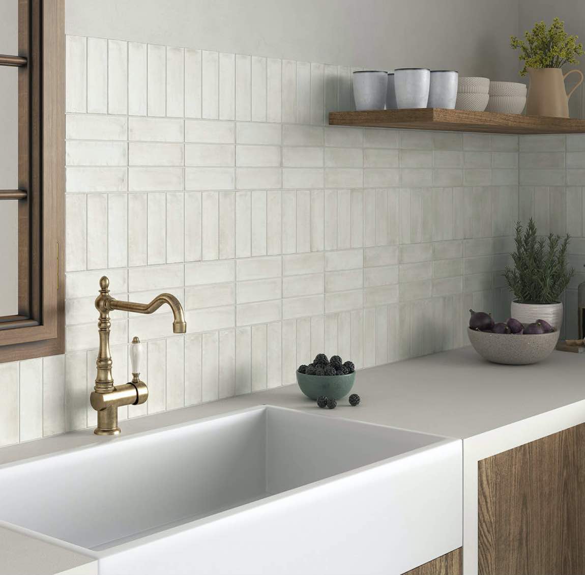 Premium Organic Style Subway Tile Moka 2x6 - Classic Ceramic Wall & Backsplash Tiles for Kitchen, Bathroom & Shower Renovation