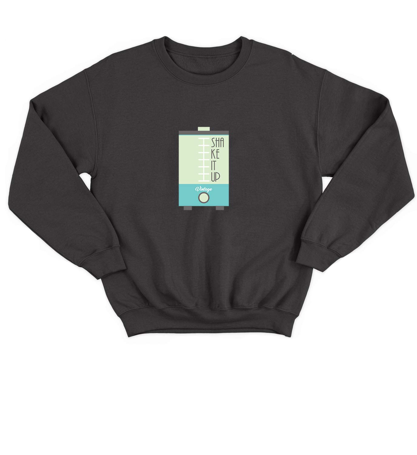 Vintage Blender Shake It Up Ugly Christmas Sweater - Funny Holiday Crewneck Sweatshirt Gift for Men & Women - Perfect for Christmas Parties & Family Gatherings