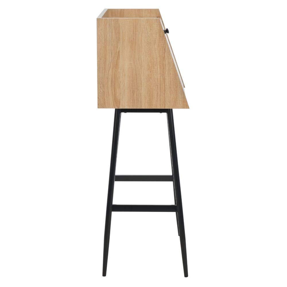 Safavieh Xander Modern Home Office Desk - Natural & Black Storage Secretary Desk for Small Spaces, Writing & Workspaces - Perfect for Home, Office & Study Rooms