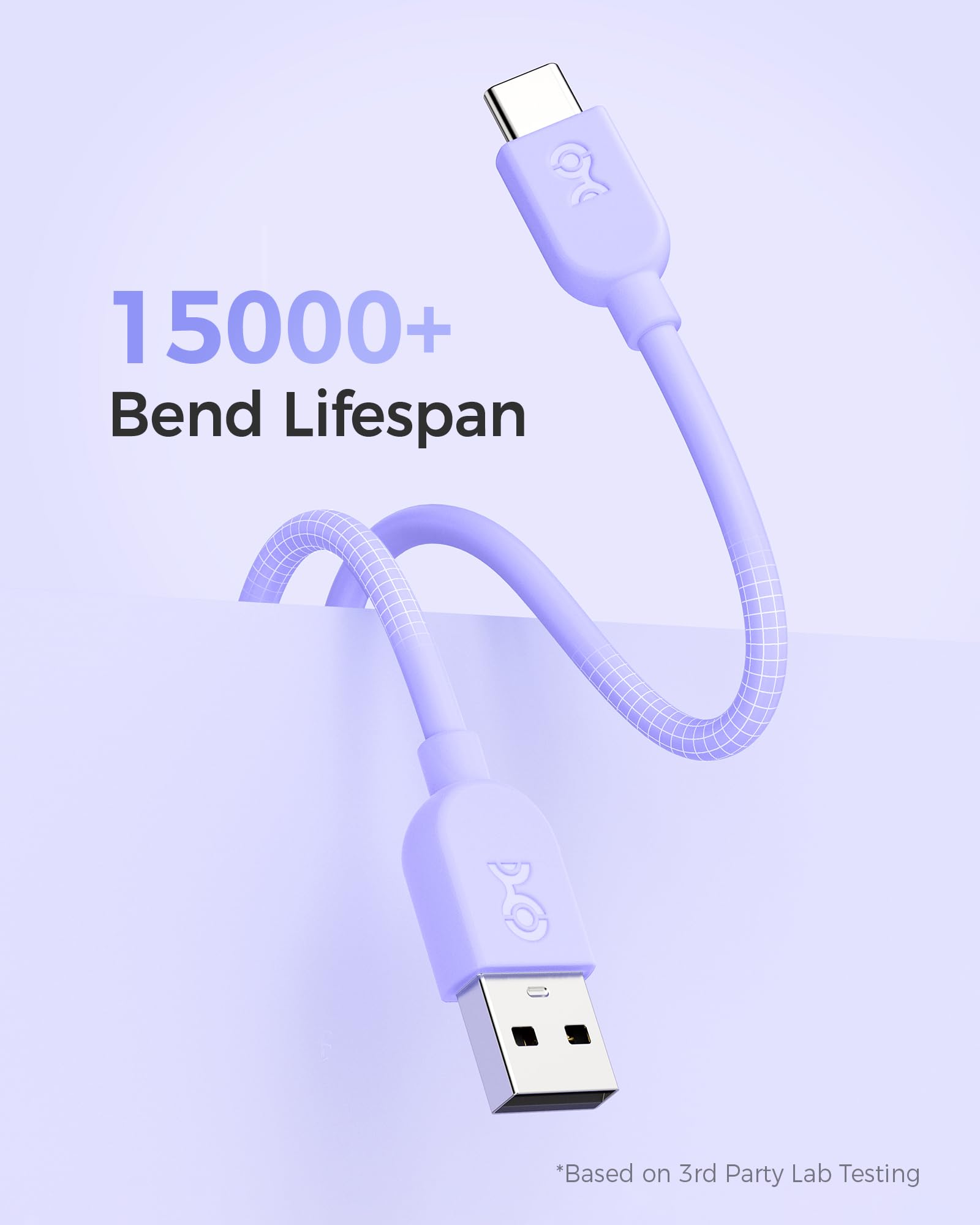 Cable Matters 3-Pack Multi-Color USB A to USB C Fast Charging Cable 3A 1.8m (6ft) - Orange, Blue, Purple | Compatible with iPhone 15, Samsung Galaxy S23, Google Pixel | Fast Charging for Smartphones, Tablets, Laptops | Home, Office, Travel Use