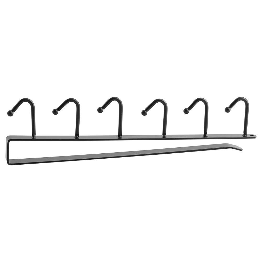 Joyzan Mug Organizer for Cabinet - No Nail Hanging Hook, Multi-Functional Coffee Cup & Utensil Storage Rack for Kitchen, Wardrobe, or Closet (Black) - Perfect for Small Space Organization & Decluttering