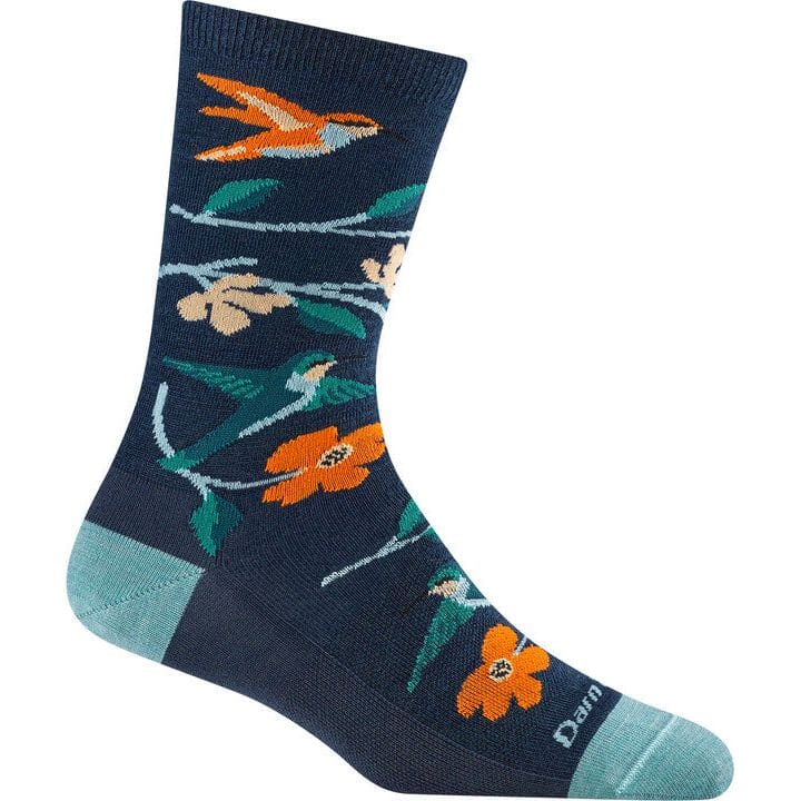 Darn Tough Birds of a Feather Crew Lightweight Lifestyle Socks for Women - Comfortable Hiking, Travel & Everyday Wear