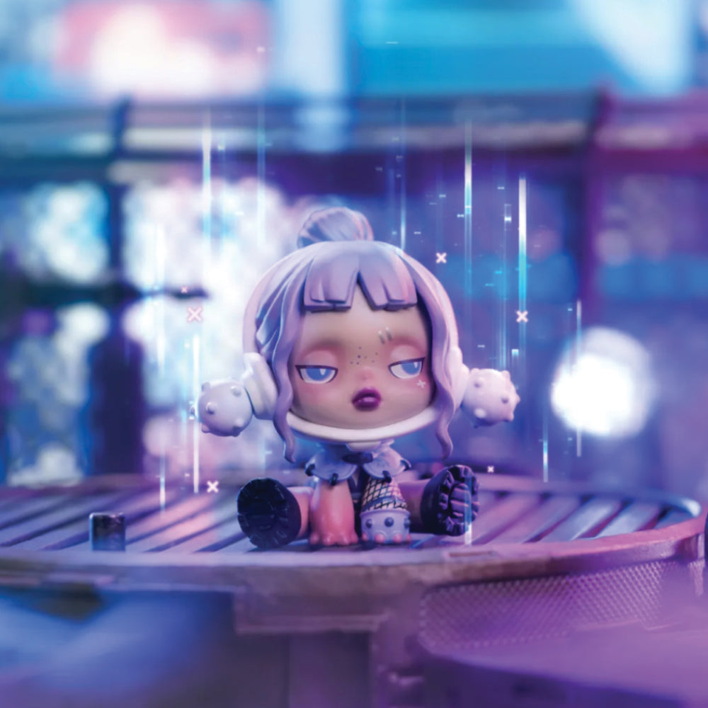 SkullPanda City of Night Collectible Figure - Cute Kawaii Art Toy for Home Decor, Office Display & Anime Lover Gift