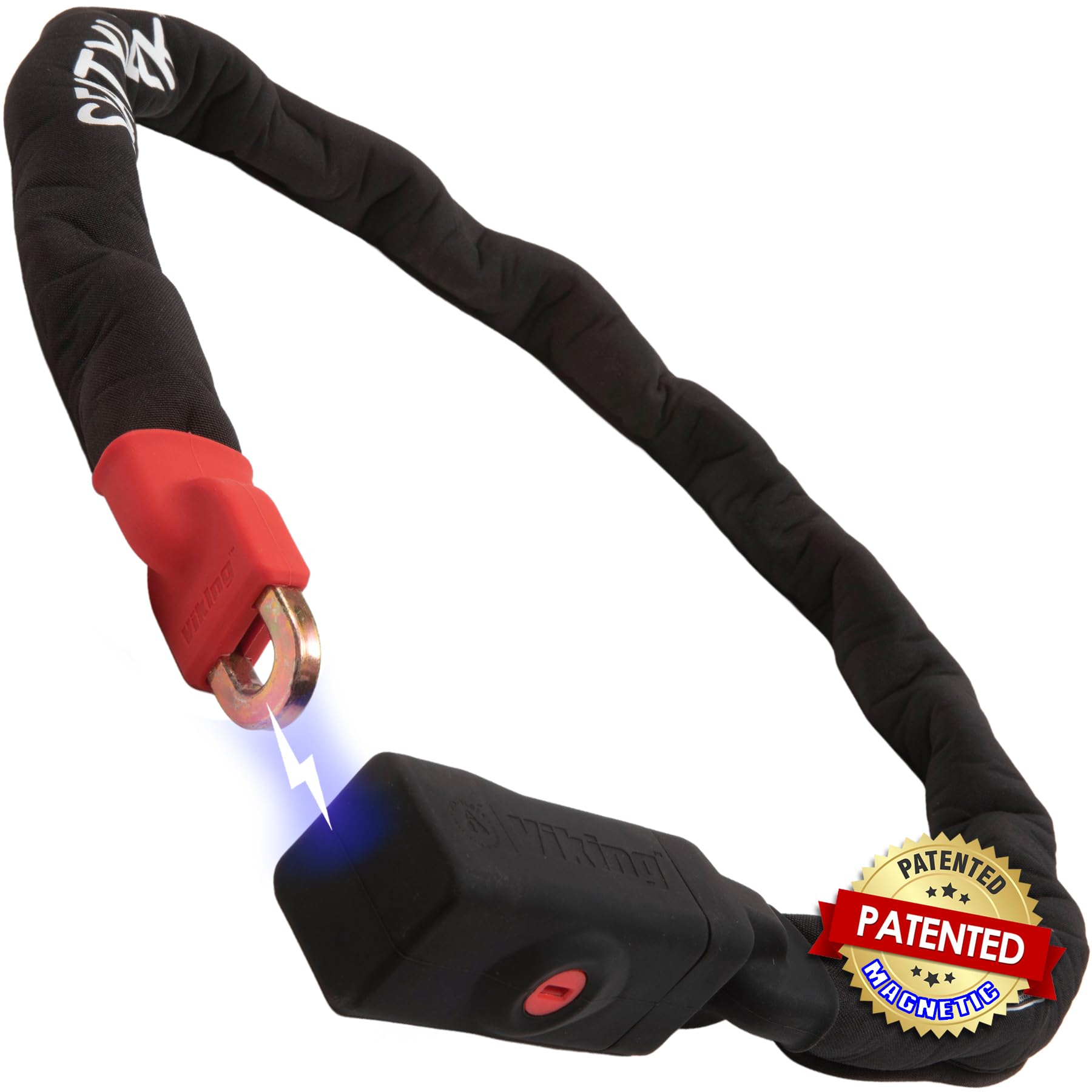 Seatylock Viking Chain Bike Lock - Heavy Duty Anti-Theft Motorcycle & E-Bike Lock with Sold Secure Gold Rating - Ultra Secure Electric Bike Chain Lock (55.1 Inch) - Perfect for Urban Commuting, Bike Parking & E-Scooter Security
