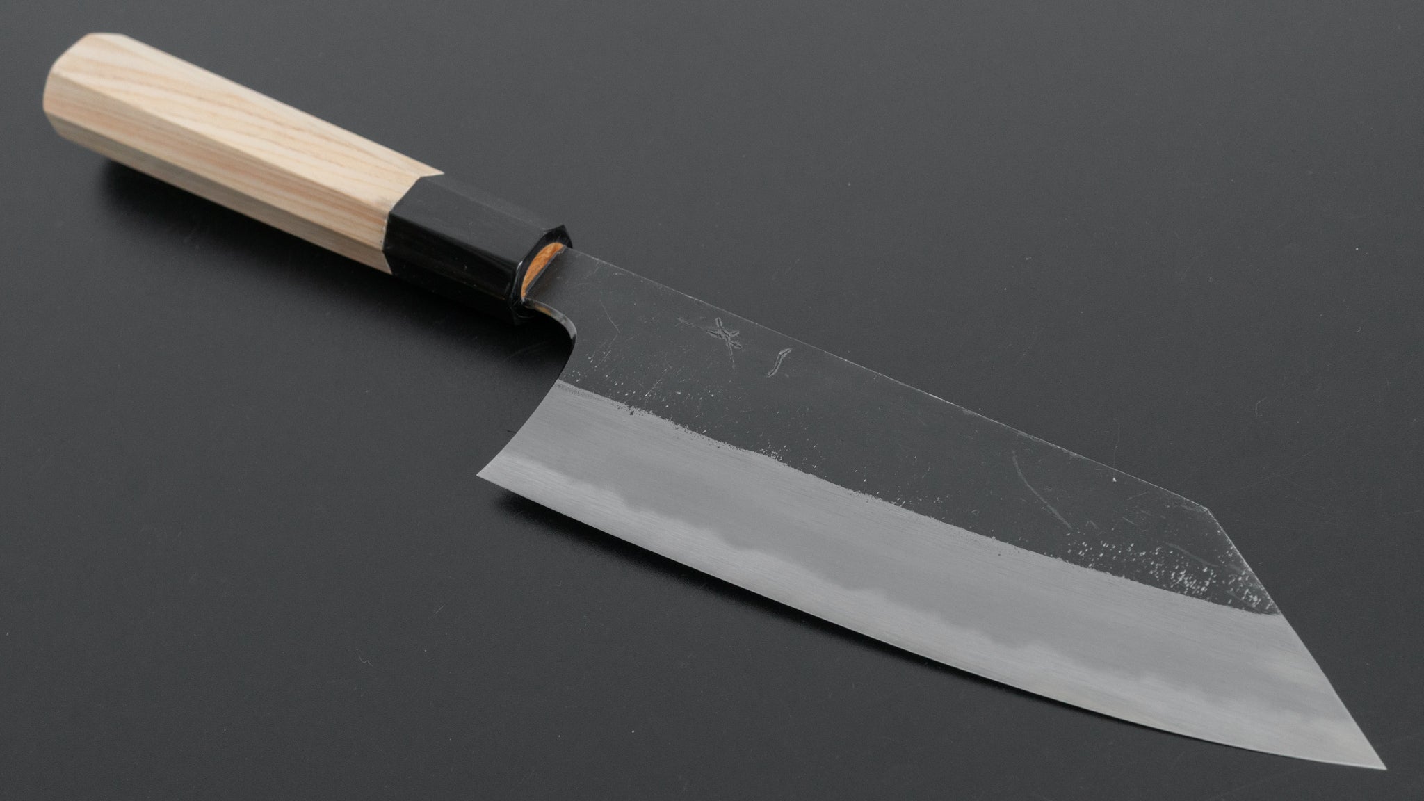 Premium Hitohira Togashi White #2 Steel Kurouchi Bunka Knife with Hinoki Cypress Wood Handle - Japanese Chef Knife for Slicing, Dicing & Precision Cooking