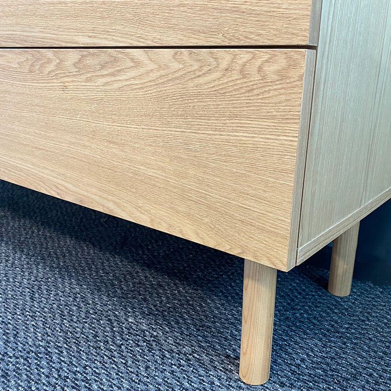 ORTON 160cm Oak Sideboard Buffet Cabinet - Modern Dining Room Storage Furniture for Home & Office Use