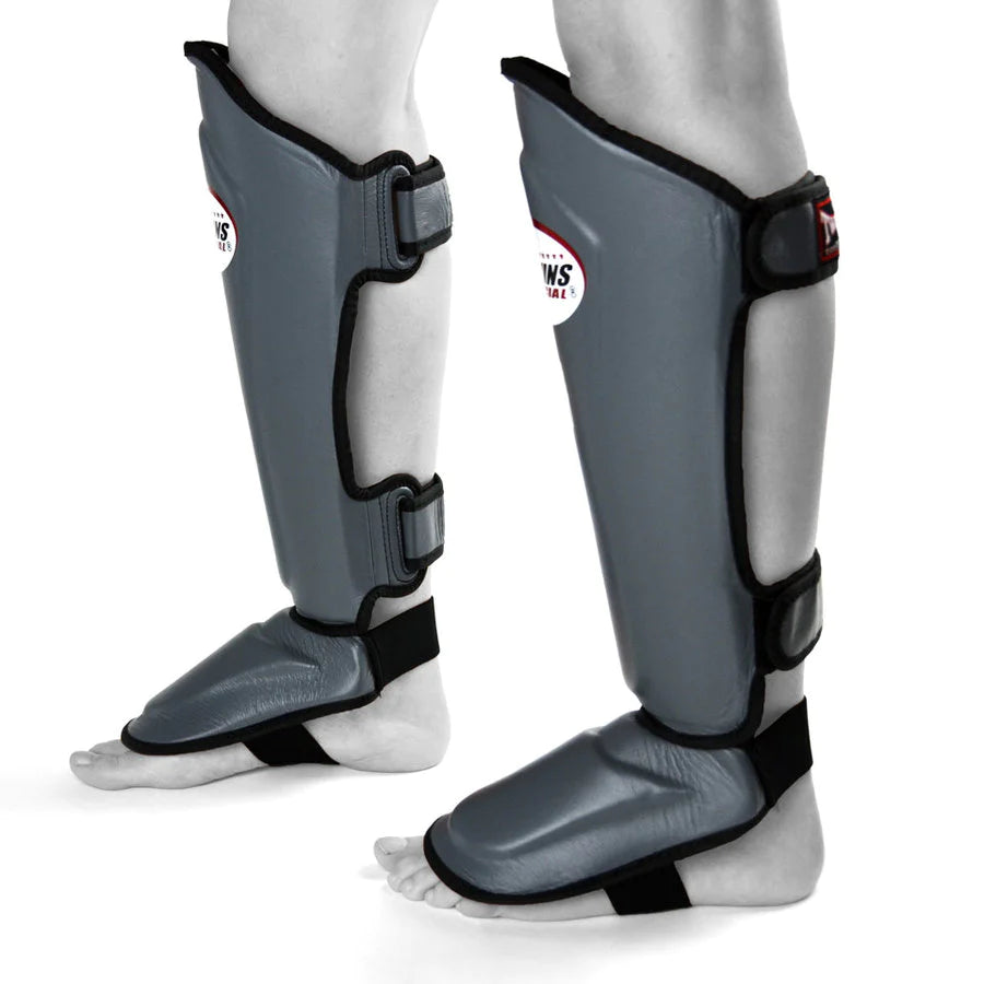 Twins SGL10 Double Padded Leather Shin Guards for Soccer, MMA & Martial Arts - Premium Protection for Training & Competition
